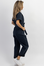 REVOLUTION BLACK DENIM UTILITY JUMPSUIT