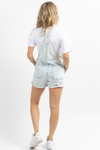 WASHED OUT STRIPE SHORT OVERALL