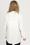 IVORY LIGHTWEIGHT BUTTON FRONT BLOUSE
