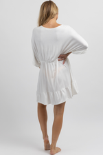 IVORY FRENCH TERRY COVERUP DRESS