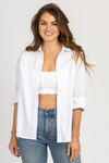 HIGH QUALITY WHITE LONG SLEEVE SIMPLE BUTTONDOWN
